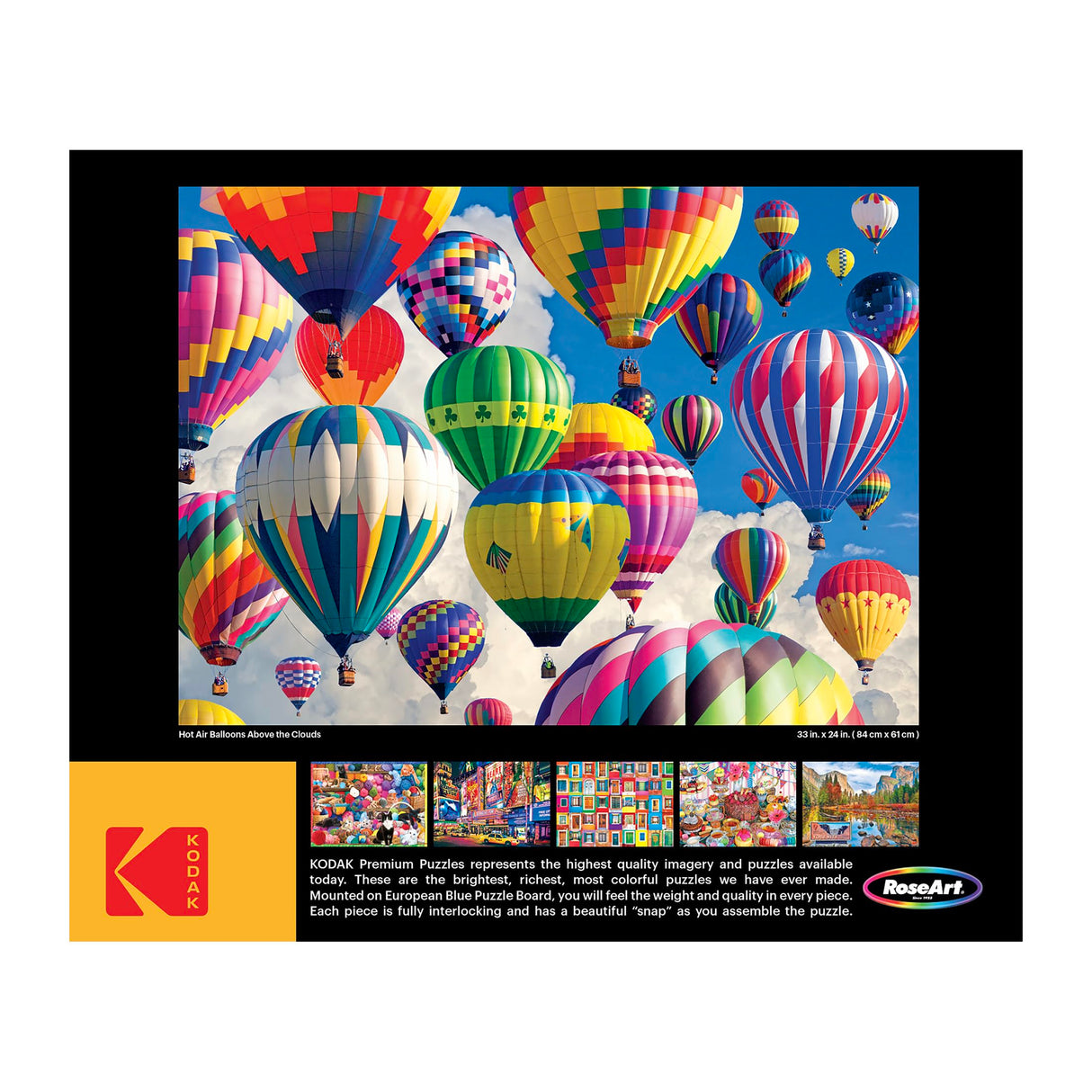 RoseArt - Kodak Premium - Hot Air Balloons Above The Clouds - 1500 Piece Jigsaw Puzzle for Adults KODAK PREMIUM PUZZLES