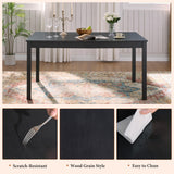 AMERLIFE 7-Piece Farmhouse Dining Table Set with 6 Upholstered Chairs, 60" Space-Saving Dining Table & Chair Set for Dining Room, Kitchen, Small Apartment, Restaurant, Grey & White AMERLIFE