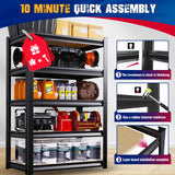 72" H Garage Shelving Heavy Duty, 2200LBS Garage Storage Shelves, Adjustable Metal Shelving Unit, Easy Assembly Utility Storage Rack Shelf for Basement, Warehouse, Pantry (72"H*35.4"W*15.7"D) TXTDPL