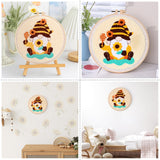 JSRQT Honey Gnomes Punch Needle Kit for Beginners, Punch Needle Embroidery Starter Kit for Adult Kids, DIY Cross Stitch Punch Needle Rug Hooking Beginners Kit with Punch Needle Tool for Home Decor JSRQT