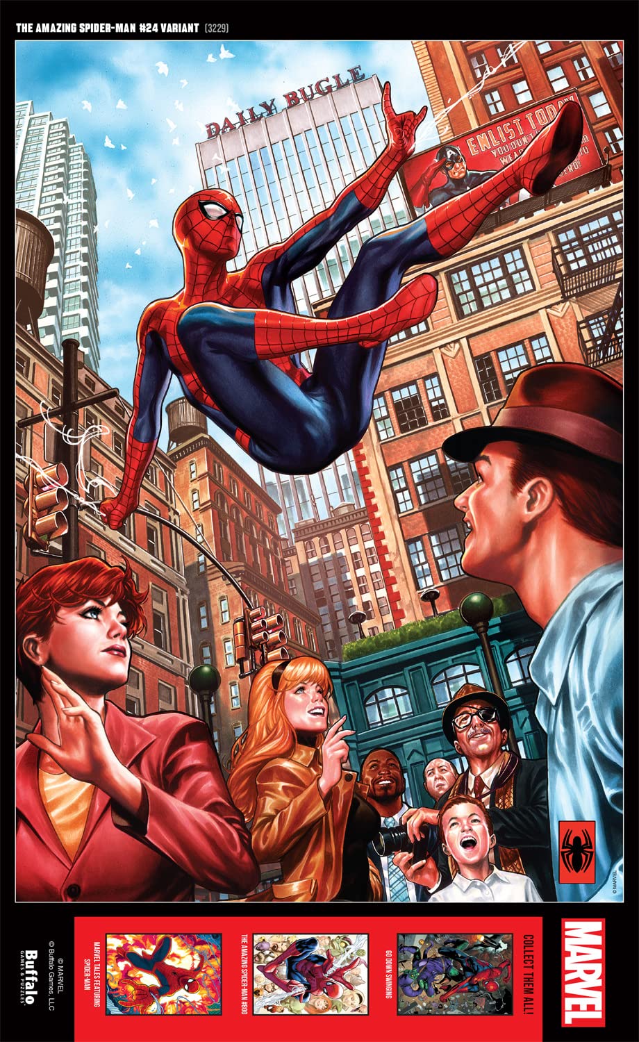 Buffalo Games - Marvel - The Amazing Spider-Man #24 Variant - 500 Piece Jigsaw Puzzle for Adults -Challenging Puzzle Perfect for Game Nights - Finished Size is 21.25 x 15.00 Buffalo Games