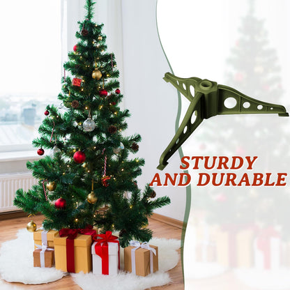 Pangda Christmas Tree Stand Plastic Christmas Tree Legs Replacement Artificial Xmas Tree Base Artificial Tree Replacement Stand Plastic Base Stand Holder for Xmas Trees 0.75 in Diameter (Green)