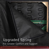 Okeysen Modern Loveseat Sofa Set (Black) - Ergonomic Leather, Mid-Century Design, 2-Seat & Accent Chair, Small Spaces Furniture, Living Room, Apartment, Office Okeysen