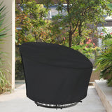 Iptienda Papasan Chair Cover, 40inch Waterproof Egg Chair Cover with Zipper for Wicker Oversized Papasan Chair/Bowl Chair, Black-40"W x 40"D x 36"H Iptienda