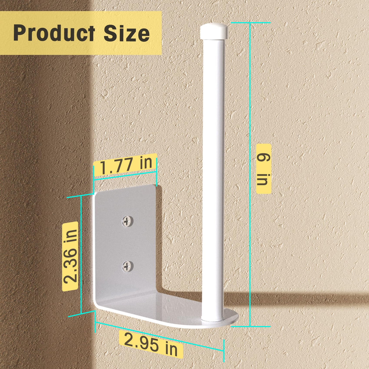 Durmmur 2 Pack Hat Racks for Baseball Caps, Stainless Steel Hat Organizer for Baseball Cap, Hat Holder Storage Organizer, Hat Hanger Strong Adhesive/Wall Drilled for Door, Bedroom, Closet(White 6 in) Durmmur