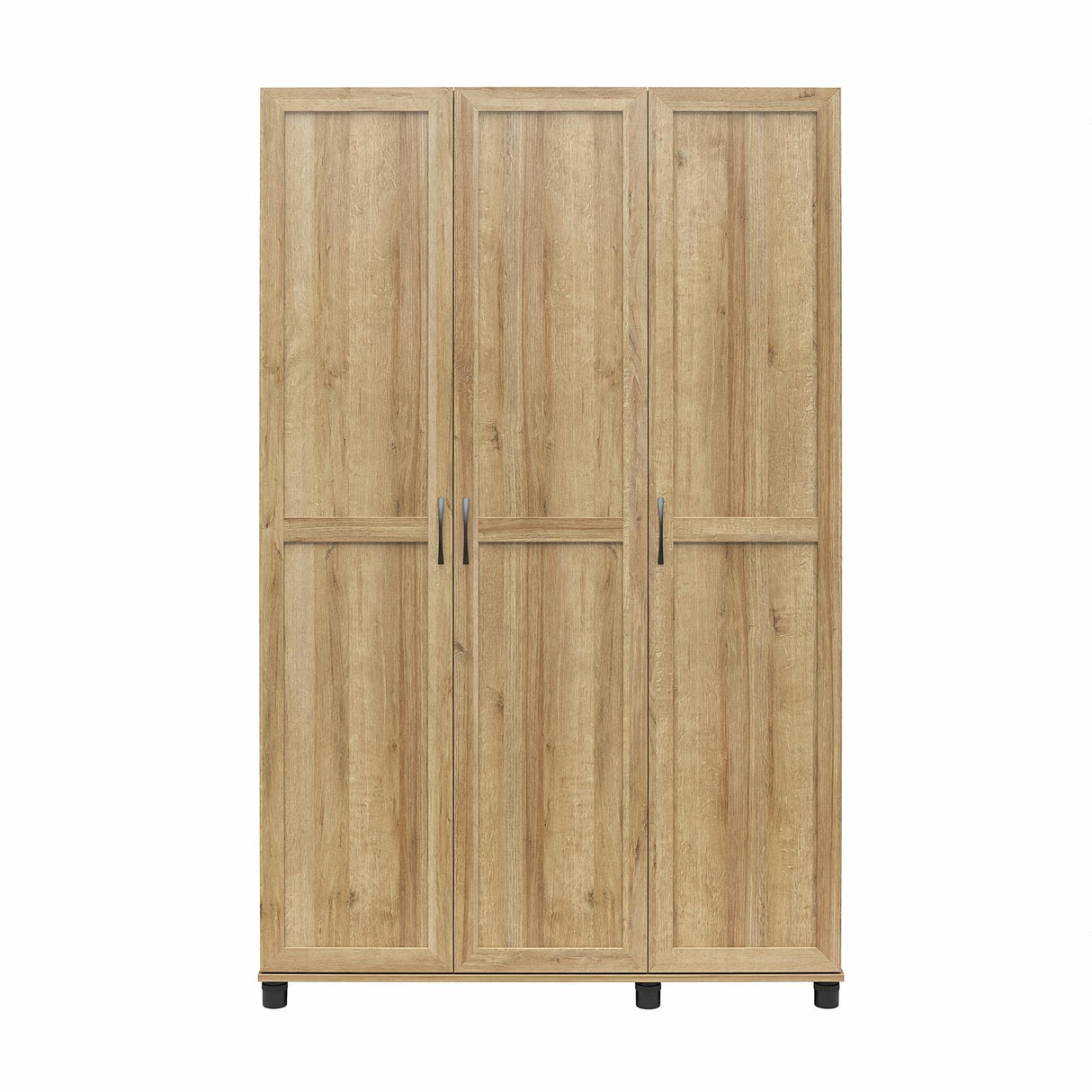 REALROOMS Basin Framed 3 Door Wardrobe, Natural REALROOMS