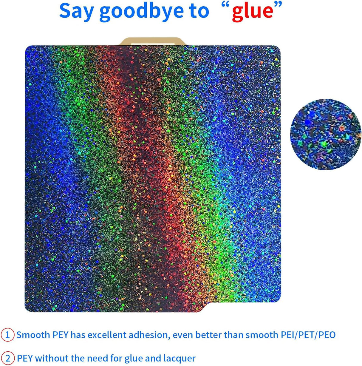 Imdinnogo 3D Printer Platform Bambulab X1 P1P P1S Multi Color PEY - Texture PEI Coating Build Plate 257x257mm: Newest Upgrade Accessories Transfer Shiny Star to Prints 10.1x10.1in Bczamd Imdinnogo