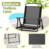 Vongrasig 6 Piece Folding Patio Dining Set,Small Metal Outdoor Garden Patio Table and Chair Set w/Umbrella for Lawn,Deck,Backyard,Black Vongrasig