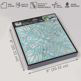 24-Pack of 8 x 8" Wallpaper Tiles for Kitchen Backsplash in Teal and Silver Leaves Design. Peel and Stick Paper Tile Renter Friendly Backsplash. Self Stick Paper Wall Tiles for Your Home Main Street