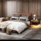 MUSSTUFIC Floating LED Nightstand, Smart Sensor Bedside Wall Mounted Wood Side End Table with 2 Storage Drawers for Bedroom Dorm Small Space, Dark Walnut (Walnut, 1 pcs) MUSSTUFIC