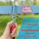 Lily's Things Climbing Rope for Kids | Ninja Warrior Accessories for Slackline Obstacle Course | Attach to Most Home Playground Equipment Sets | Ninja Slackline Accessories | 6Ft Long | 5 Foot Holds Lily's Things