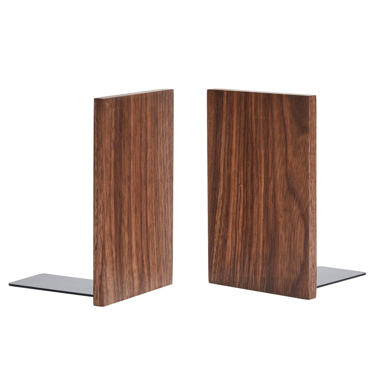 Pandapark Wood Decorative Bookends,Non-Skid Bookend for Shelves,Heavy Duty Bookends,Book Stand for Books/CDs,1 Pair pandapark