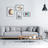 5x7 Shadow Box Frame, 4 Pack Picture Frame Set, Wall Picture Frame, Farmhouse Wood Rustic Picture Frames with Tempered Glass Gallery Wall Tabletop Display (Celadon, 5X7) SEEDLING PHOTO FRAME