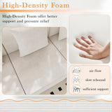 wanan 146'' Modular Sectional Couches for Living Room with Deep Seat, L-Shape Cloud Sofa Couch, High Density Memory Foam, Boneless Upholstered Couches, Easy Assembly (Warm White, 5 Seats) wanan