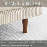 DreamDashio Futon Sofa Bed, 69 inch Futon Couch with Adjustable Backrest, Corduroy Convertible Sleeper Sofa Bed, Folding Sleeper Recliner for Apartment, Living Room, Office, Beige DreamDashio