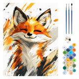 MEIYUDA Fox Paint by Numbers Kit, Cute Animal Paint by Numbers for Adults Beginners, DIY Acrylic Oil Painting by Number on Canvas for Gift Home Wall Decor 12x16in MEIYUDA
