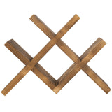 MyGift 4-Bottle Countertop Rustic Brown Wood Wine Rack MyGift