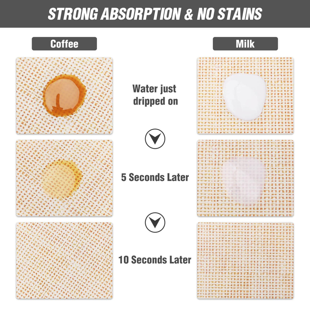 DK177 Coffee Mat Coffee Bar Mat Hide Stain Absorbent Drying Mat with Waterproof Rubber Backing Fit Under Coffee Maker Coffee Machine Coffee Pot Espresso Machine Coffee Bar Accessories DK177