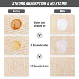 DK177 Coffee Mat Coffee Bar Mat Hide Stain Absorbent Drying Mat with Waterproof Rubber Backing Fit Under Coffee Maker Coffee Machine Coffee Pot Espresso Machine Coffee Bar Accessories DK177