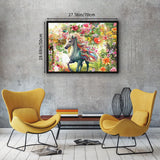 Jigsaw Puzzles for Adults 1000 Pieces, Home Decor Birthday Party Gift Toy for Men Women Elders Seniors, 1:1 Poster, Interlock Perfectly Letter on Back No Dust (Flower's Unicorn) Chalzidar