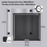Dofiki Steel Honeycomb Laser Bed 400 x 400mm Honeycomb for A5 Pro, Master 2, RAY5, LE400PRO, Z1, B1, B2, L1, L2 and Most Laser Engraver Cutter, 15.7" x 15.7" (0 0) Origin Top Left Dofiki