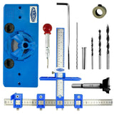 Alec Tools Cabinet Installation Tools Complete Set - Adjustable Cabinet Hardware Jig Kit for Handles, Knobs, Drawer Pulls - Cabinet Handle Jig, Concealed Hinge Jig, Automatic Center Punch, Drill Bits Alec Tools