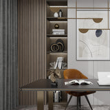 eazart Acoustic Wood Veneer Slat Wall Panels for Interior Wall and Ceilings Decor | Sound-Absorbing Felt Board | 3D Sound Proof Decorative Panels | 94.49” x 23.62” Each Box | 2 Pack | Natural Walnut eazart