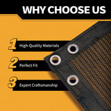 90% Garden Shade Cloth,5' x 15' Heavy Duty Mesh Tarp with Grommets, Garden Privacy Fence Screen, Shade Canopy for Patio, Outdoor Sun Shades for Backyard, Mocha/Black MVPNET