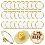 PATIKIL Sublimation Blank Button, 30 Pcs 0.98 Inch Aluminum DIY Sublimation Pins Round for DIY Craft Badge Jewelry Lapel, Golden Tone PATIKIL