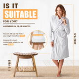 Acacia Shower Stool Bench for Inside Shower to sit on, 18 Inches Shower Chair with Shelf for Shaving Legs, Spa, Bath Seat, Waterproof Inside Shower Bench for Adults Seniors Elderly (18 in with Shelf) ENKEZI