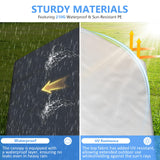 Jocoevol 8x10 ft Carport Heavy Duty Tent with Roll-up Windows, Portable Garage with Galvanized Steel Tubes, Car Canopy All-Season Tarp for Car Boat Truck Motorcycle Jocoevol