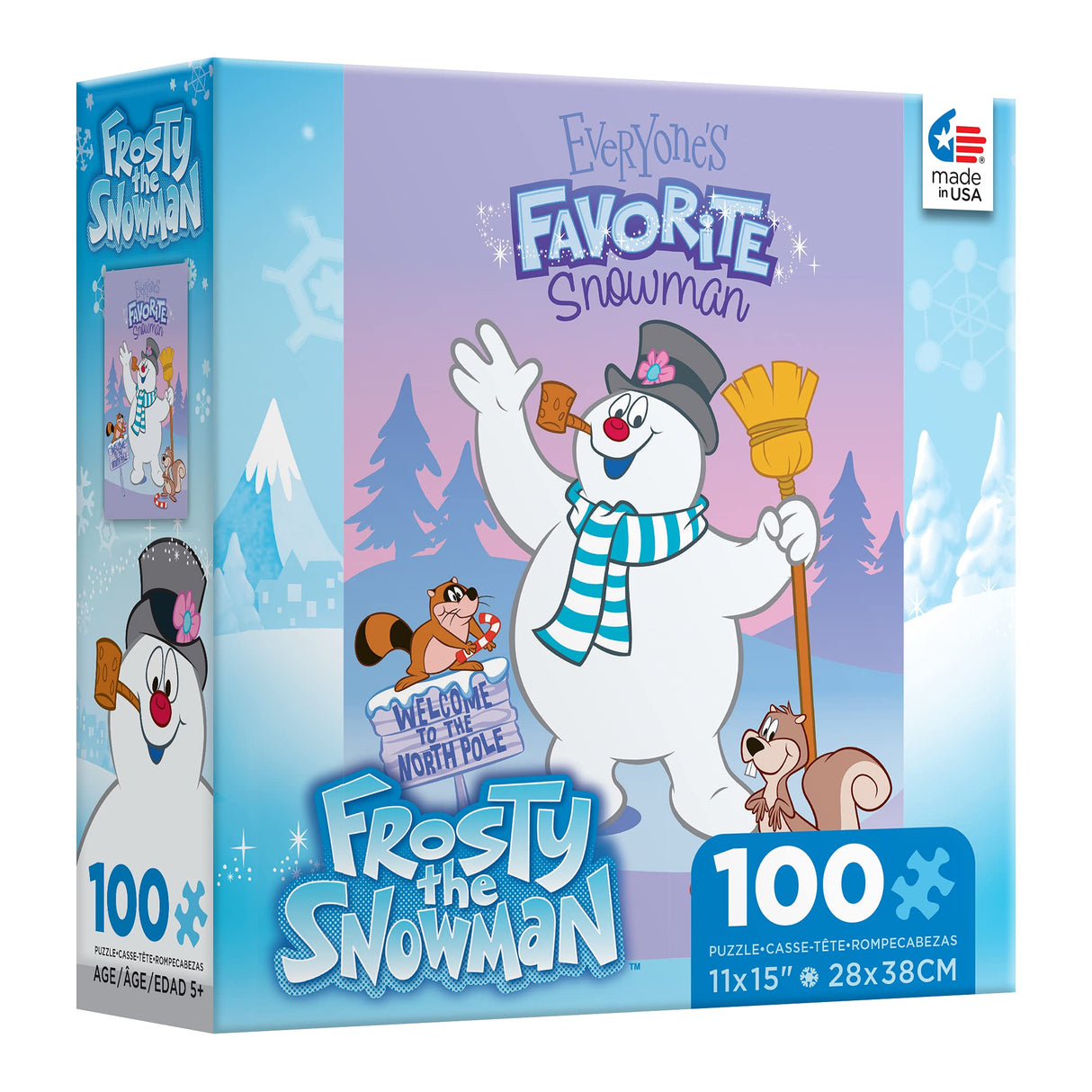 Ceaco - Frosty The Snowman - Everyone’s Favorite Snowman - Holiday- 100 Piece Jigsaw Puzzle Ceaco