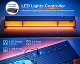 MOTPK Gaming Desk with Float Monitor Stand, Computer Desk 48inch with Shelves & Power Outlet, Gamer Desk Gaming Table with LED Lights, Kids Boys Gaming Desk, Black MOTPK