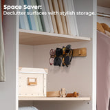 Spaceneat Sunglass Holder for Wall - Keep Your Eyewear Safe & Secure - Eyeglass Organizer for Multiple Glasses Display, Hanging Sunglasses Storage Stand, Reading Glasses Holder Rack - Walnut, 5 Slot Spaceneat