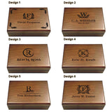 Personalized Wooden Box for Husband, Engraved Keepsake Box for Men, Birthday Gift for Boyfriend, Custom Initials, Men's Accessory Organizer Generic