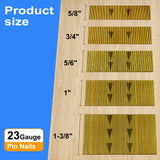SimCos 23 Gauge Pinner Nails (5/8",3/4",5/6",1",1-3/8") assorted 5 sizes' Headless Pin Nails for 23 GA Pneumatic or Electric Pinner or pin gun,Project Pack (5000) SimCos