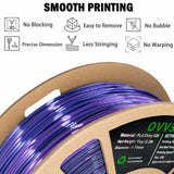 PLA Filament 1.75mm, 3D Printer Filament Silk Black Purple Color Changing, Silk PLA Filament, 3D Printing Filament 1.75 +/-0.02mm, 1kg OVVNYXE