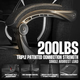 Dowinx Fabric Gaming Chair with Footrest, Big and Tall Gaming Chair for Heavy People, Wide Back Gamer Chair for Adult, Computer Game Chair with Massage for 200lbs, Black Dowinx