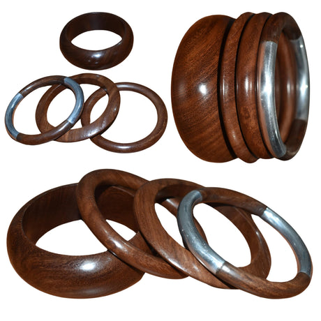 Healthy Floyds "Handcrafted Wooden Bangle - Elegant Natural Wood Bracelet, Lightweight, Perfect for Everyday Wear or Special Occasions. Healthy Floyds