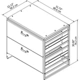 Bush Furniture Refinery Lateral File Cabinet, Rustic Gray (RFF132RG-03) Bush Business Furniture