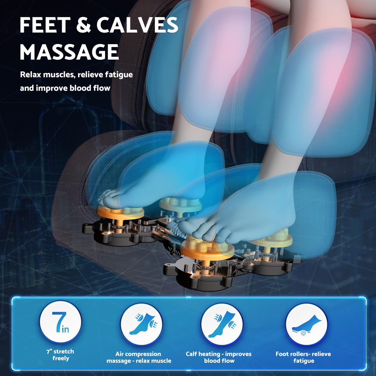 Massage Chair, Zero Gravity Full Body Massage Chair, Shiatsu Recliner with 14 Massage Points, Lumbar & Calf Heating, 20 Auto Modes, Spacious Massage Area, Bluetooth Speaker, Touch Screen Controller Mazzup