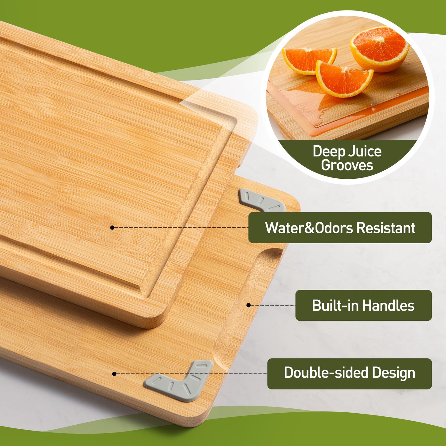 Bamboo Cutting Board Set Non Slip Feet Over Sink Kitchen Gadgets Seller 2024 First Apartment Essentials New Home Must Haves Things Stuff Accessories House Warming Decor Housewarming Hostess Host Gifts