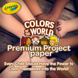 Crayola Construction Paper in Colors of The World, 8.5” x 11”, 24 Colors, Craft Supplies, 48 Sheets Crayola