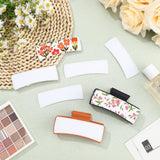 Moucuny 20 Pcs Hair Claw Clips Cover Sublimation Blanks for 4”, 4.1”and 4.2”hair Clips, Sublimation Hair Claw Clips Cover Blanks, PU Leather Sublimation Blanks for Hair Clips and Claw Clips Moucuny