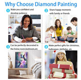 Hummingbird Diamond Art Kits for Adults, Birds Round Full Drill Diamond Painting Kits for Beginners Gem Art Painting Kits, DIY 5D Diamond Dots Painting with Diamond Arts and Crafts Decor 12x16inch YSUNETER