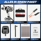 Saker Portable Electric Welding Machine,110V Portable Welder Handheld with IGBT Inverter 5 Variable Current Adjustment,Portable ARC Welder Gun, Fits for 3/32" Wire Rods (Grey) Saker