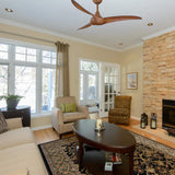 MINKA-AIRE F843-DK, Wave, 52 Inch Ceiling Fan with Remote Control, Brown Distressed Koa MINKA-AIRE