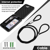 Sgorlds Gun Safe for Pistol, Portable Handgun Lock Box with Combination Lock, Pistol Safe for Car, Home, Travel, 11.5" x7.5" x2.5",Black Sgorlds