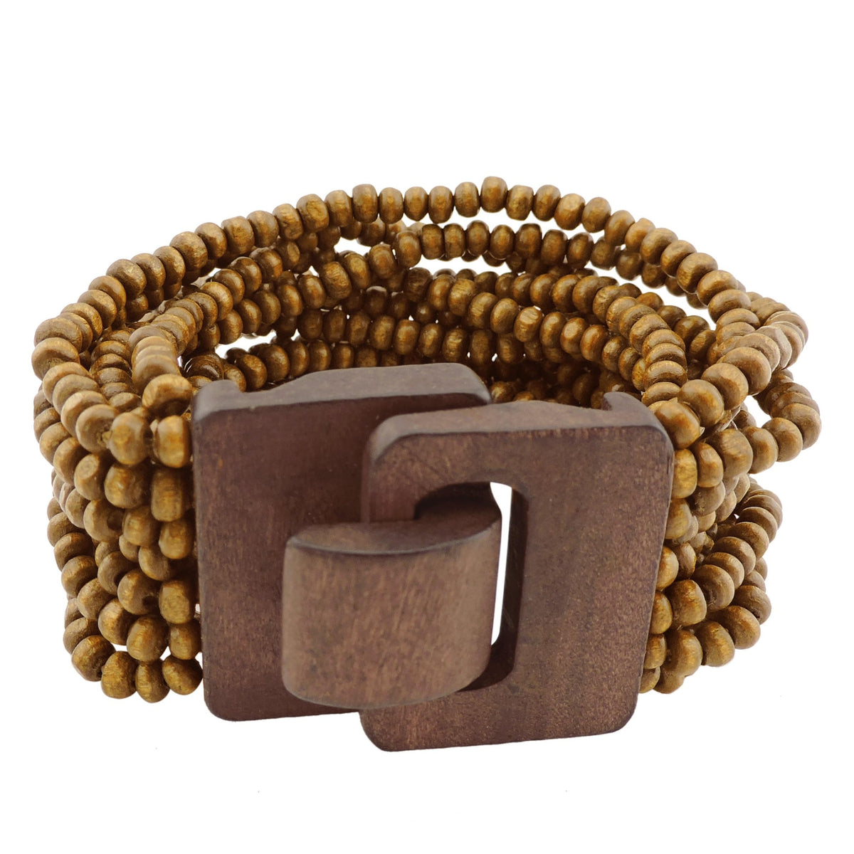 Coiris Wooden Beaded Bangle Bracelets for Women Boho Chunky Beaded Strand Bracelets Bohemian Summer Beach Bracelet Jewelry for Women (BR1199) Coiris