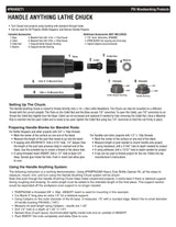 PSI Woodworking PKHASET1 Handle Anything Chuck System for Woodturning Project Kits PSI Woodworking